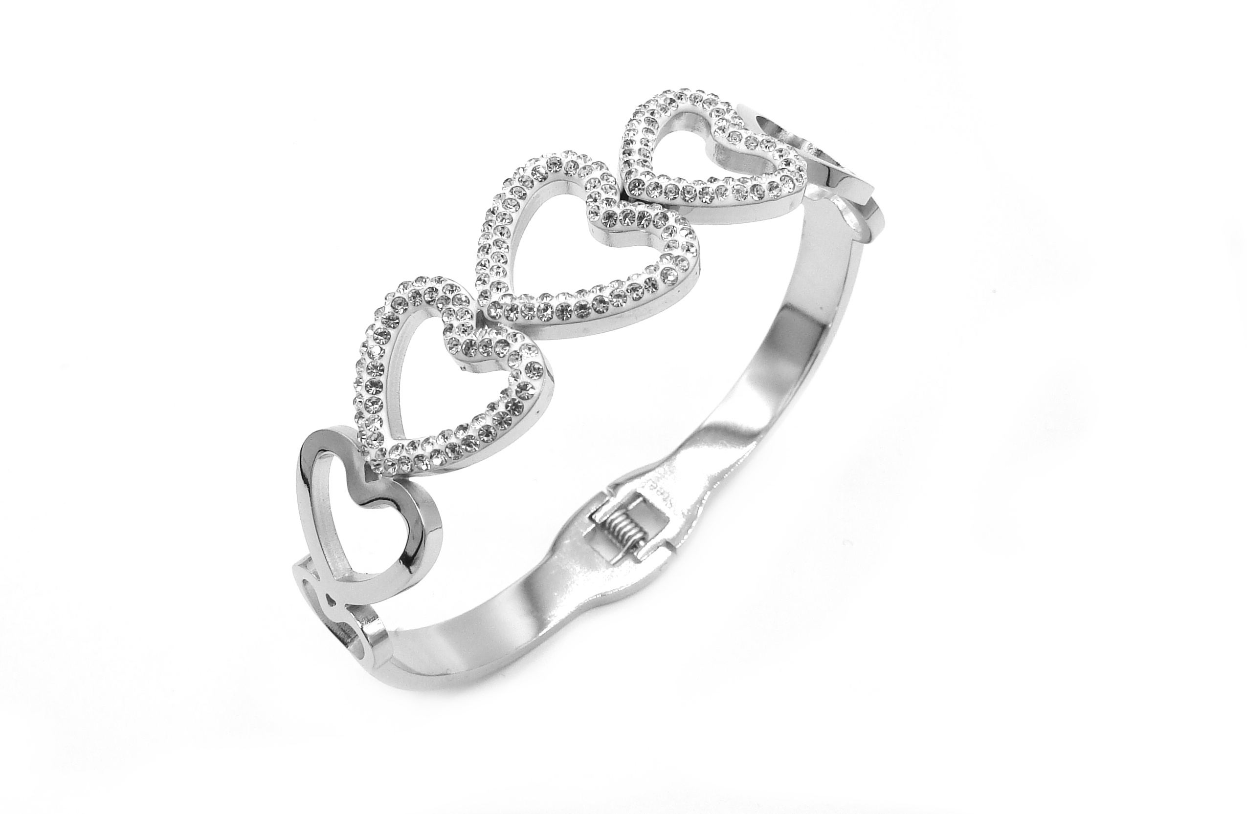 Steel Jewelry Náramek srdce z chirurgické oceli NR220176