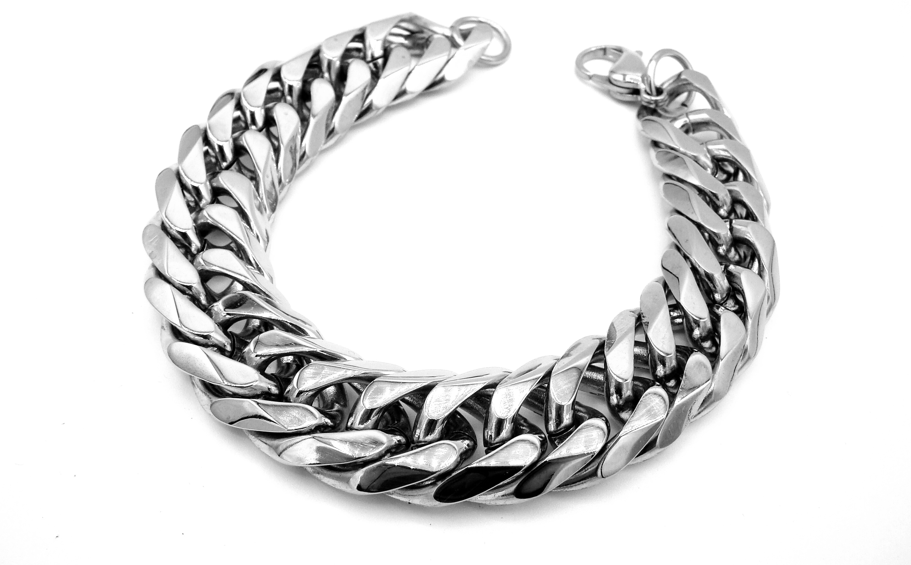 Steel Jewelry pánský masivní náramek 16 mm z chirurgické oceli NR220184