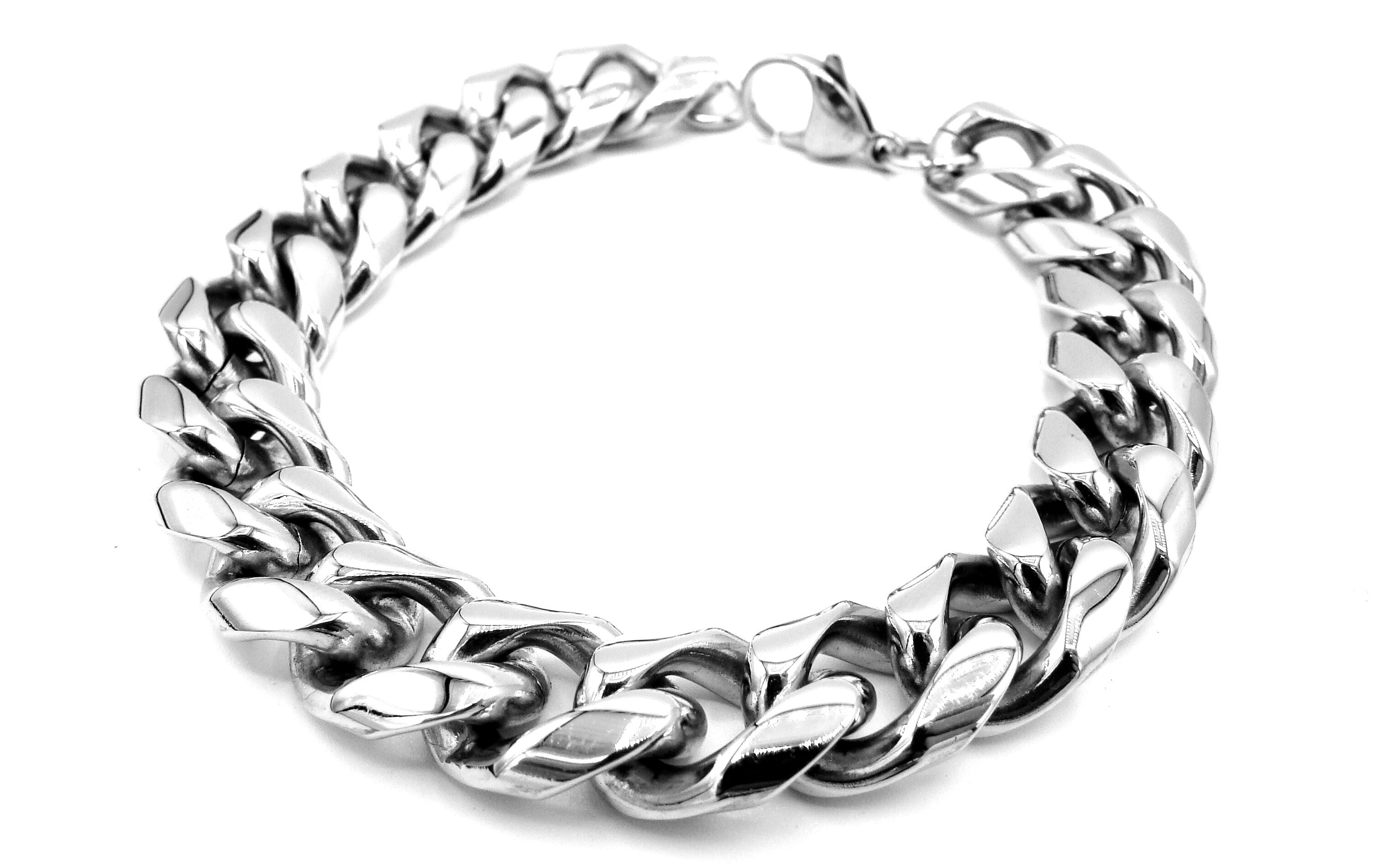 Steel Jewelry Náramek pánský masivní 14 mm z chirurgické oceli NR220186