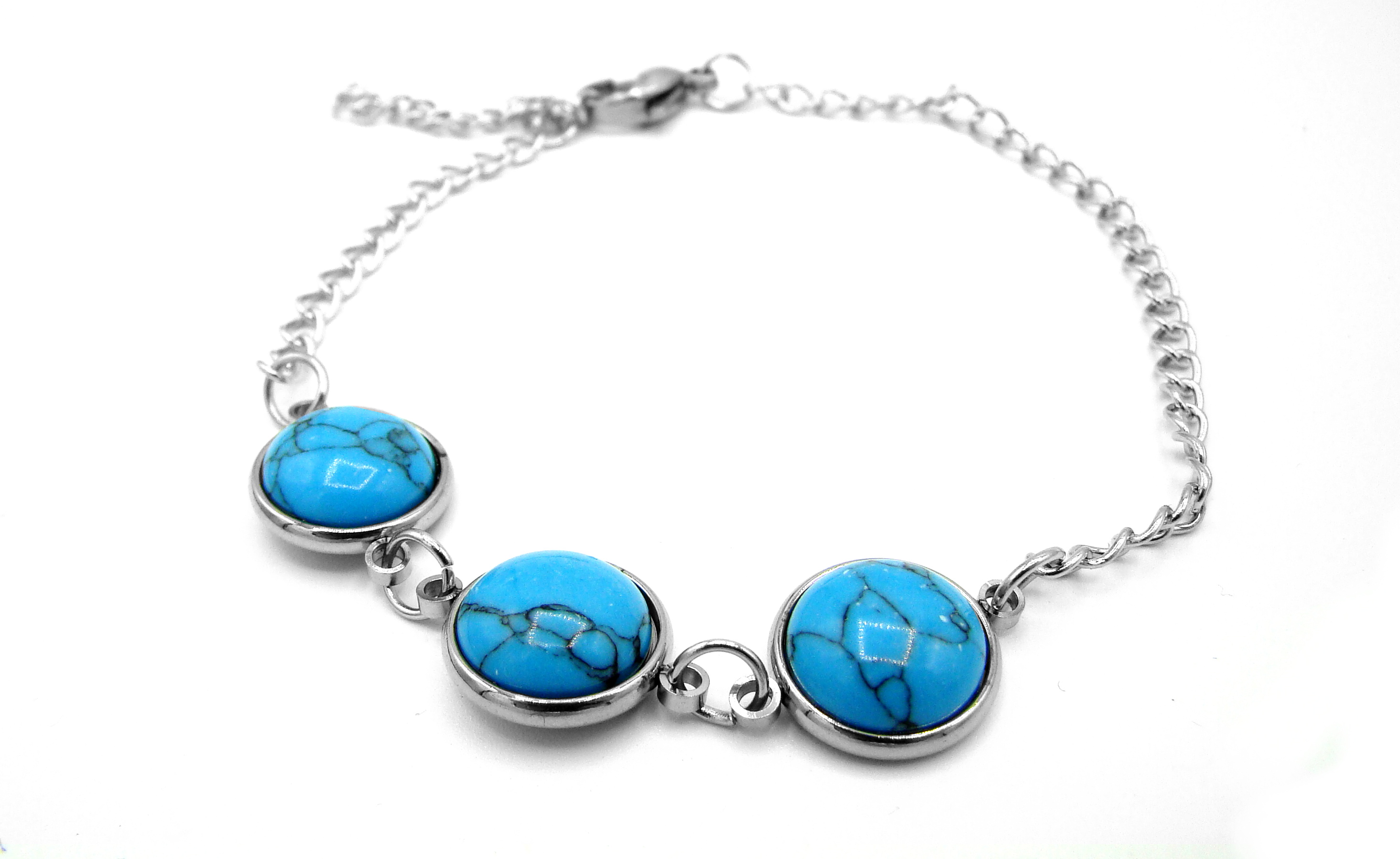 Steel Jewelry Náramek modrý z chirurgické oceli NR220199
