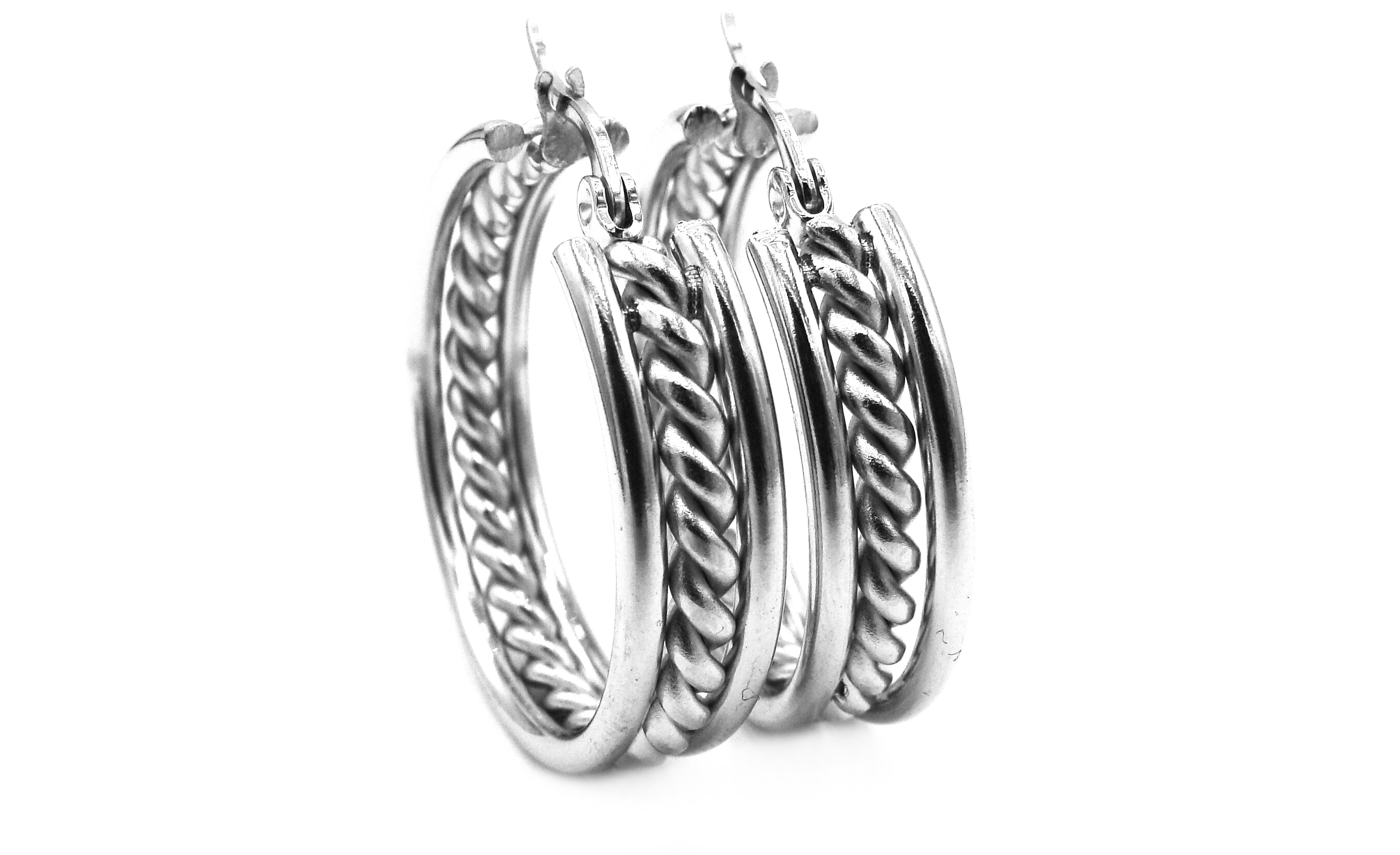 Steel Jewelry Náušnice kruhy z chirurgické ocel NS220233