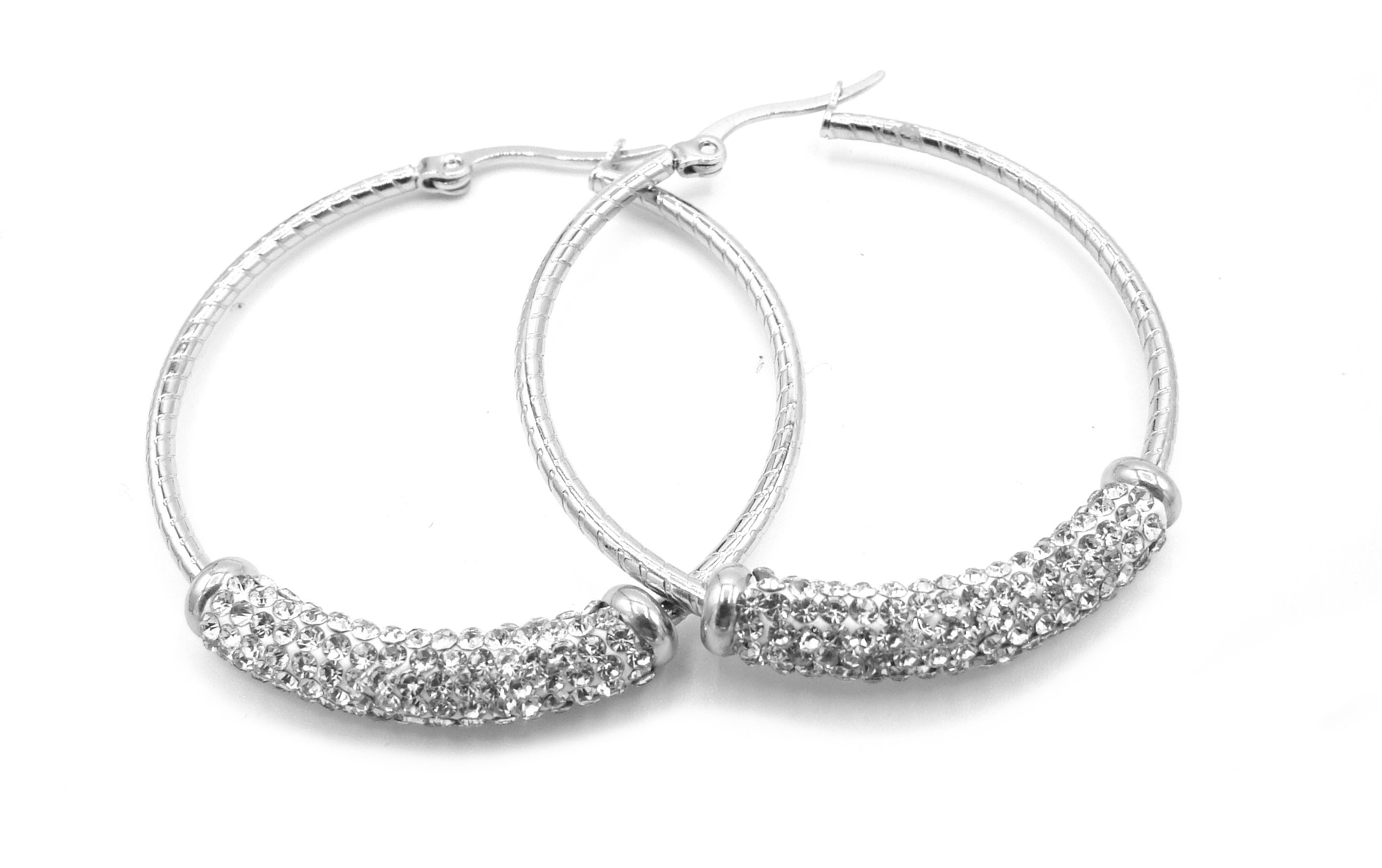 Steel Jewelry Náušnice kruhy 40 mm z chirurgické NS220238