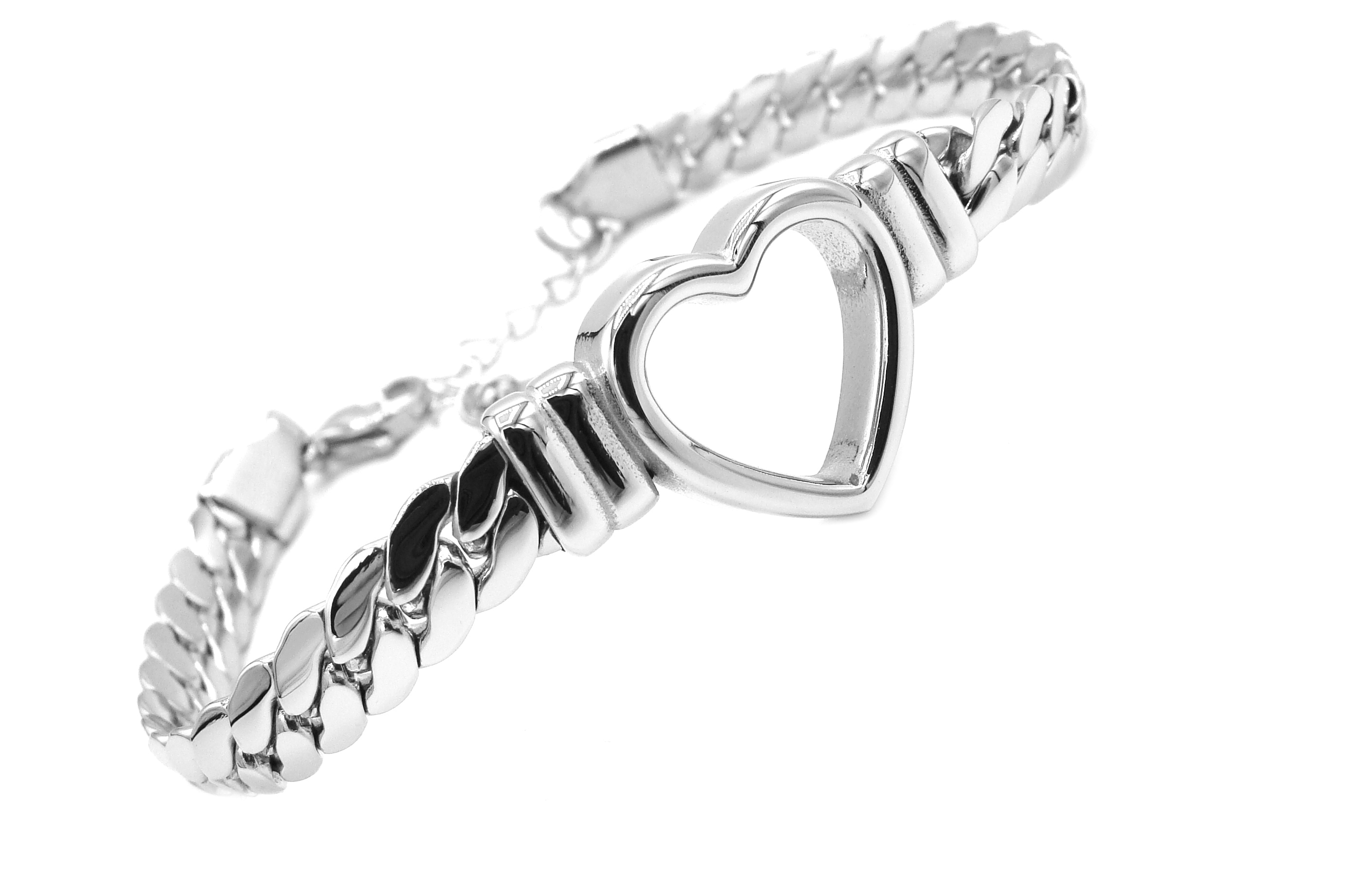Steel Jewelry Náramek srdce z chirurgické oceli NR220259