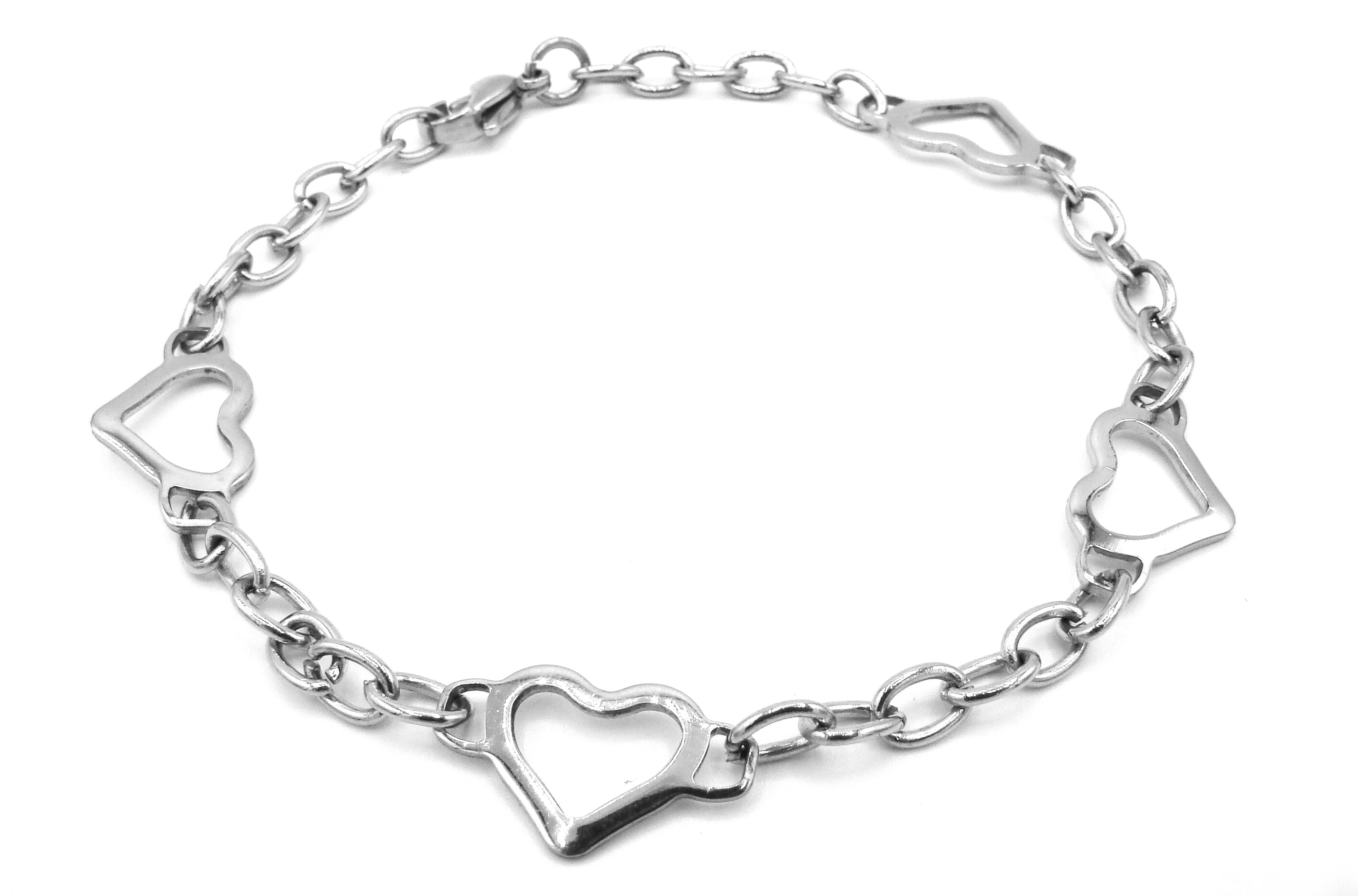 Steel Jewelry Náramek srdíčka z chirurgické oceli NR230911