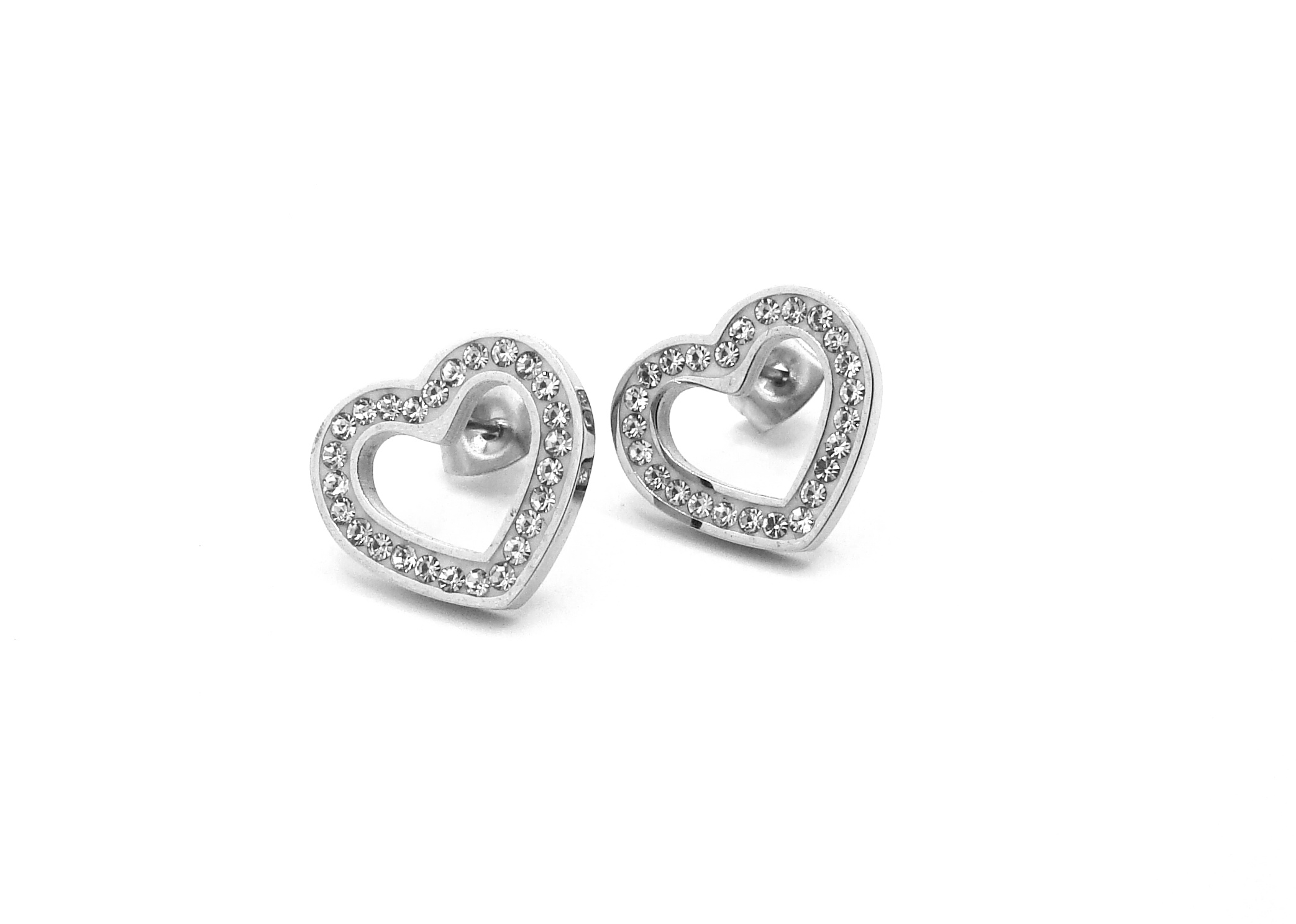Levně Steel Jewelry Náušnice srdíčka z chirurgické oceli NS230919