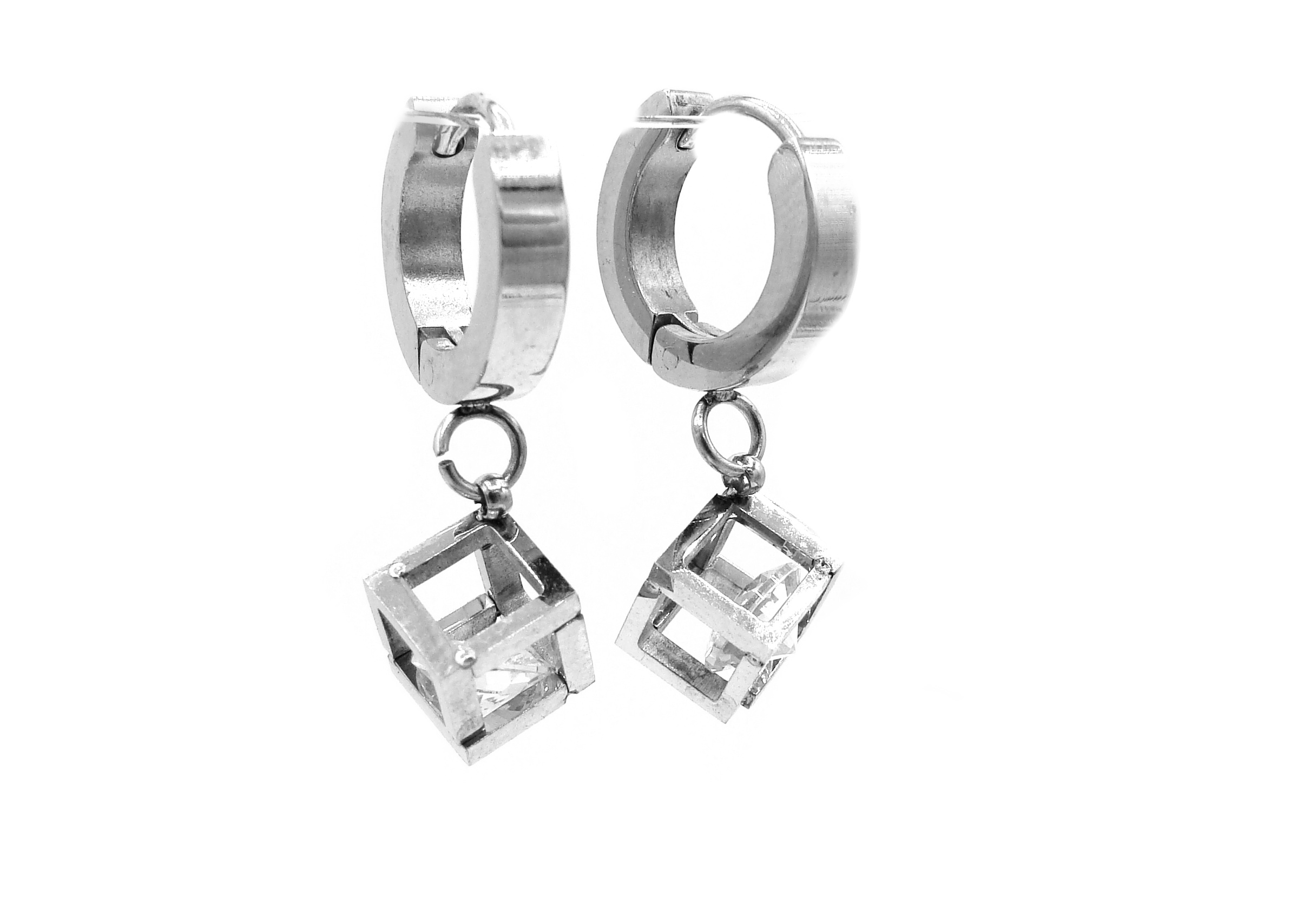Levně Steel Jewelry Náušnice kostky z chirurgické oceli NS230945