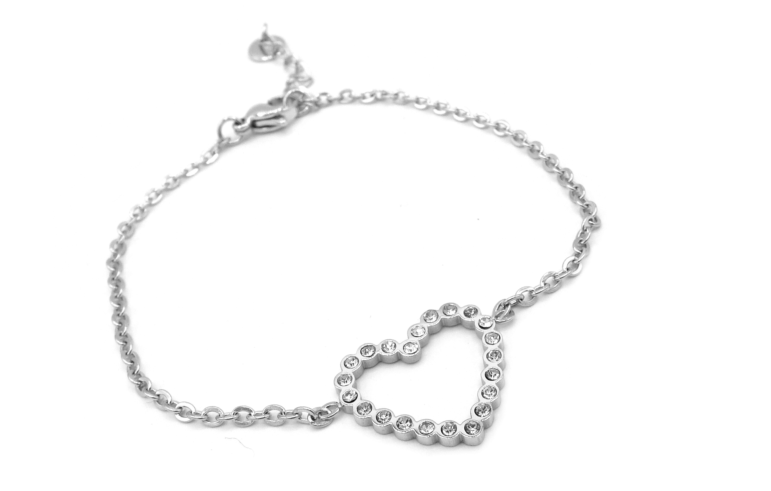 Steel Jewelry Náramek srdce z chirurgické oceli NR231037