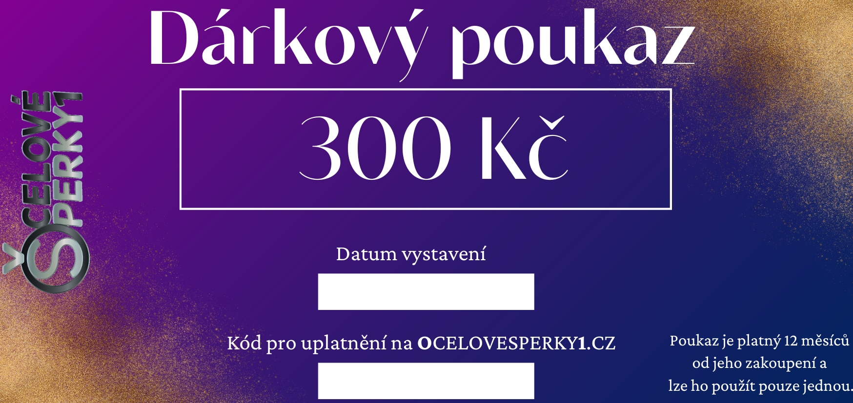 Levně Steel Jewelry Elektronický dárkový poukaz 300,- Kč