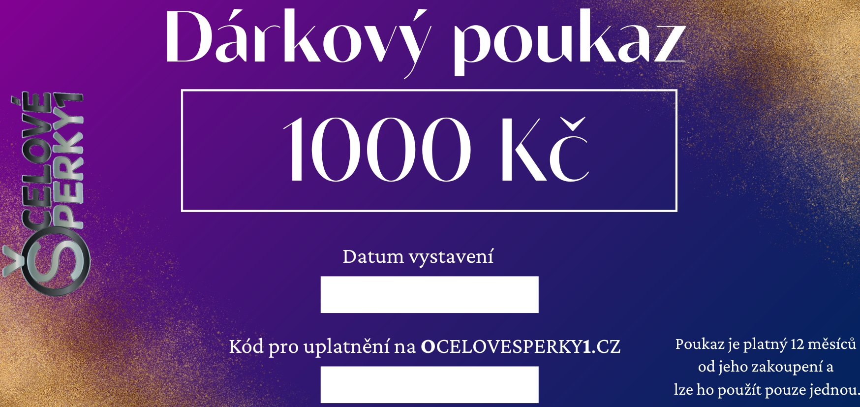Levně Steel Jewelry Elektronický dárkový poukaz 1000,- Kč
