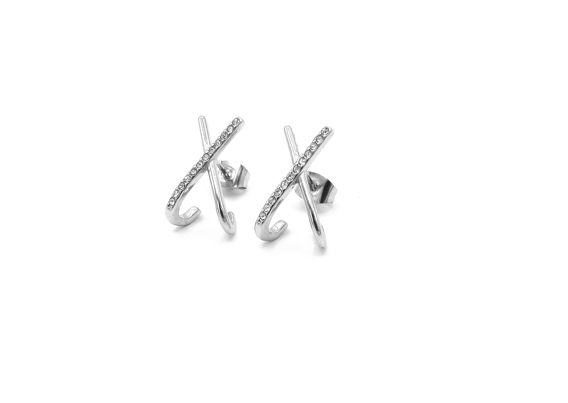 Levně Steel Jewelry Náušnice X z chirurgické oceli NS231074