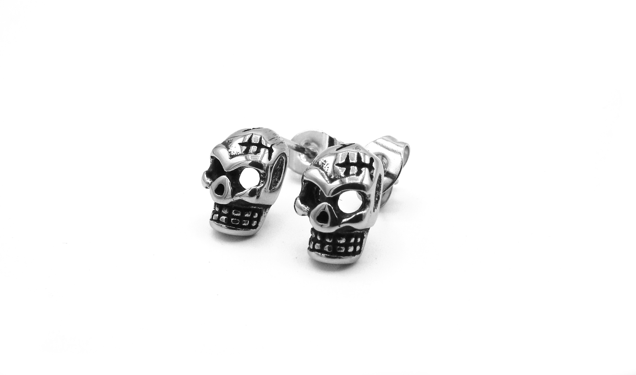 Levně Steel Jewelry náušnice LEBKY Chirurgická ocel NS231115