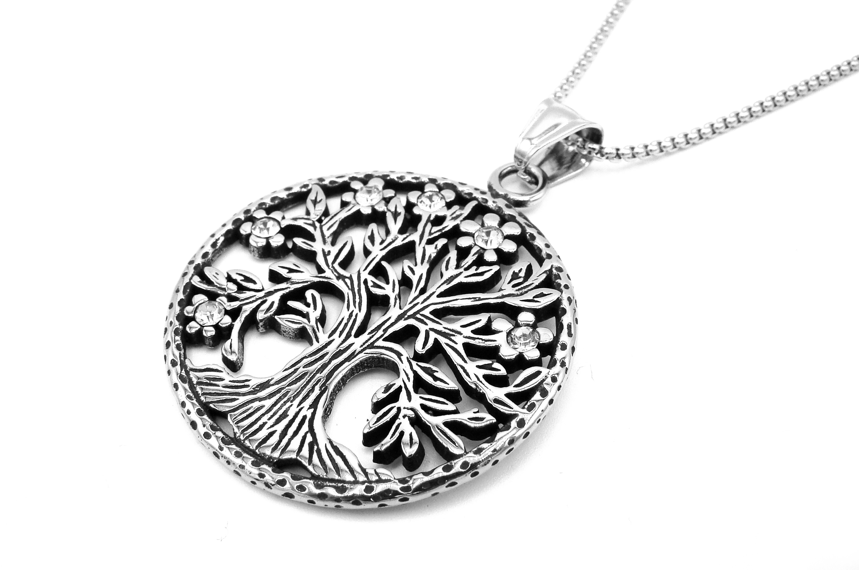 Levně Steel Jewelry náhrdelník STROM ŽIVOTA Chirurgická ocel NH231136