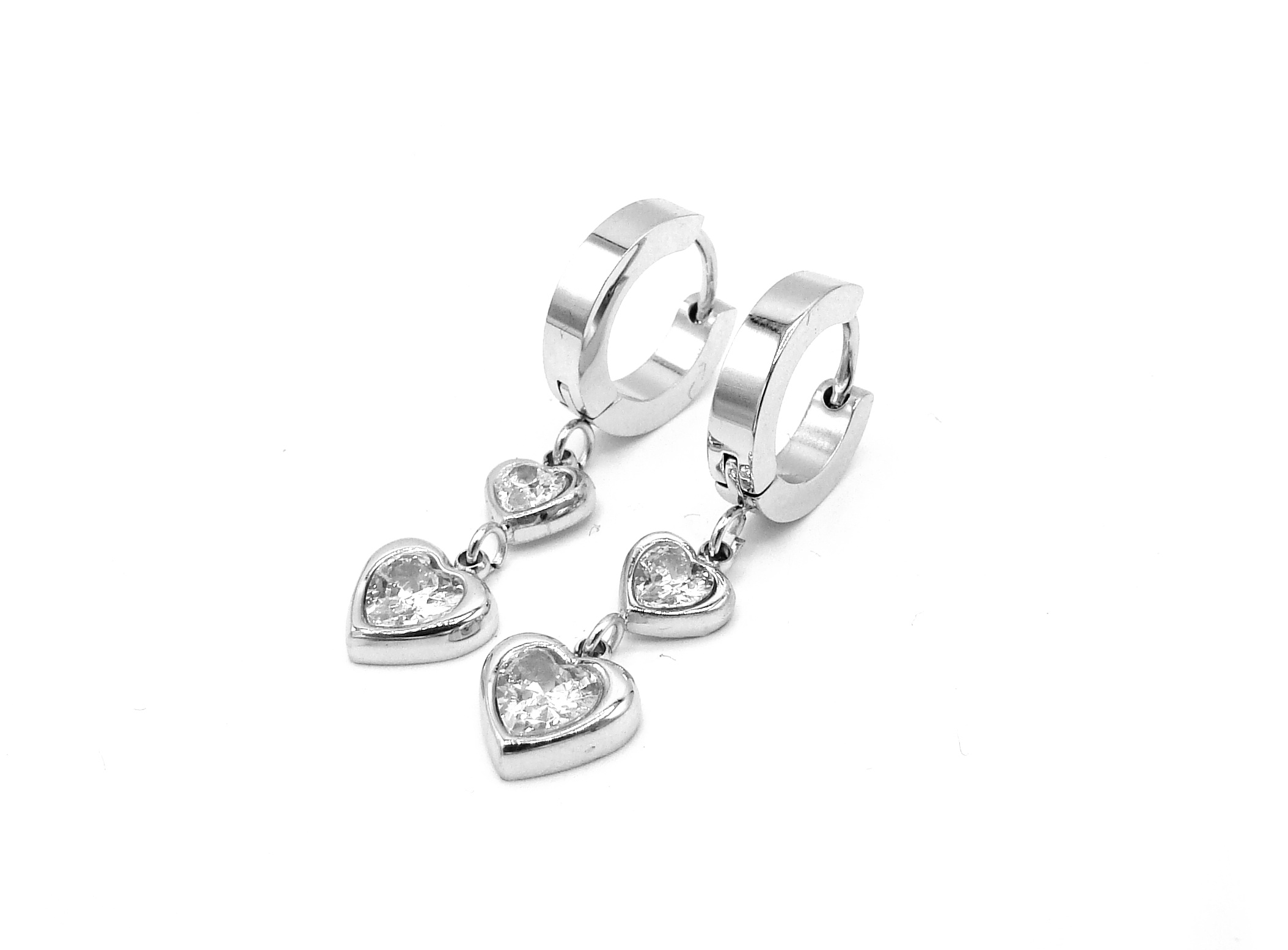 Steel Jewelry náušnice SRDCE Chirurgická ocel NS231157