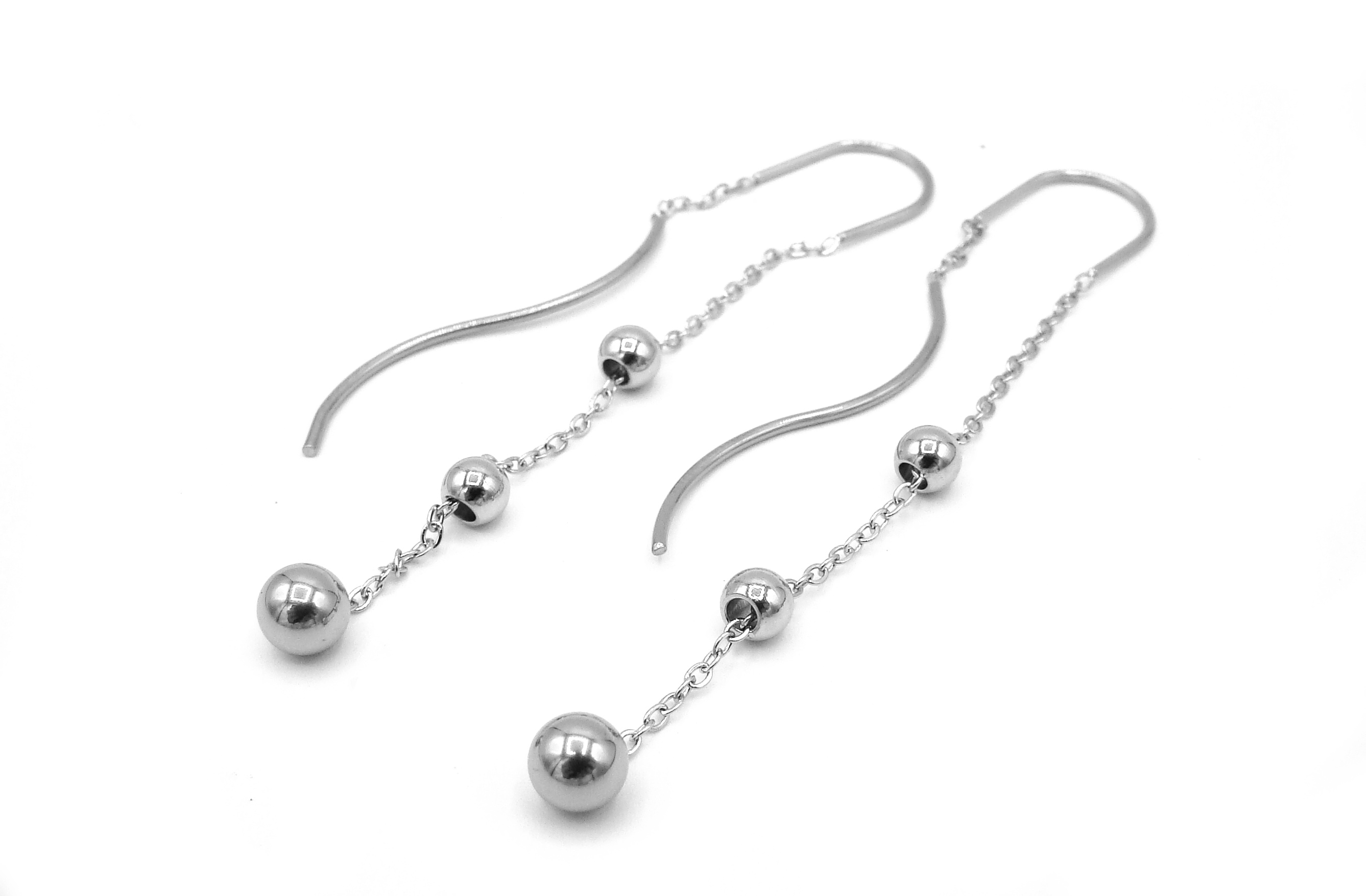 Steel Jewelry Náušnice provlékací KULIČKY Chirurgická ocel NS231207