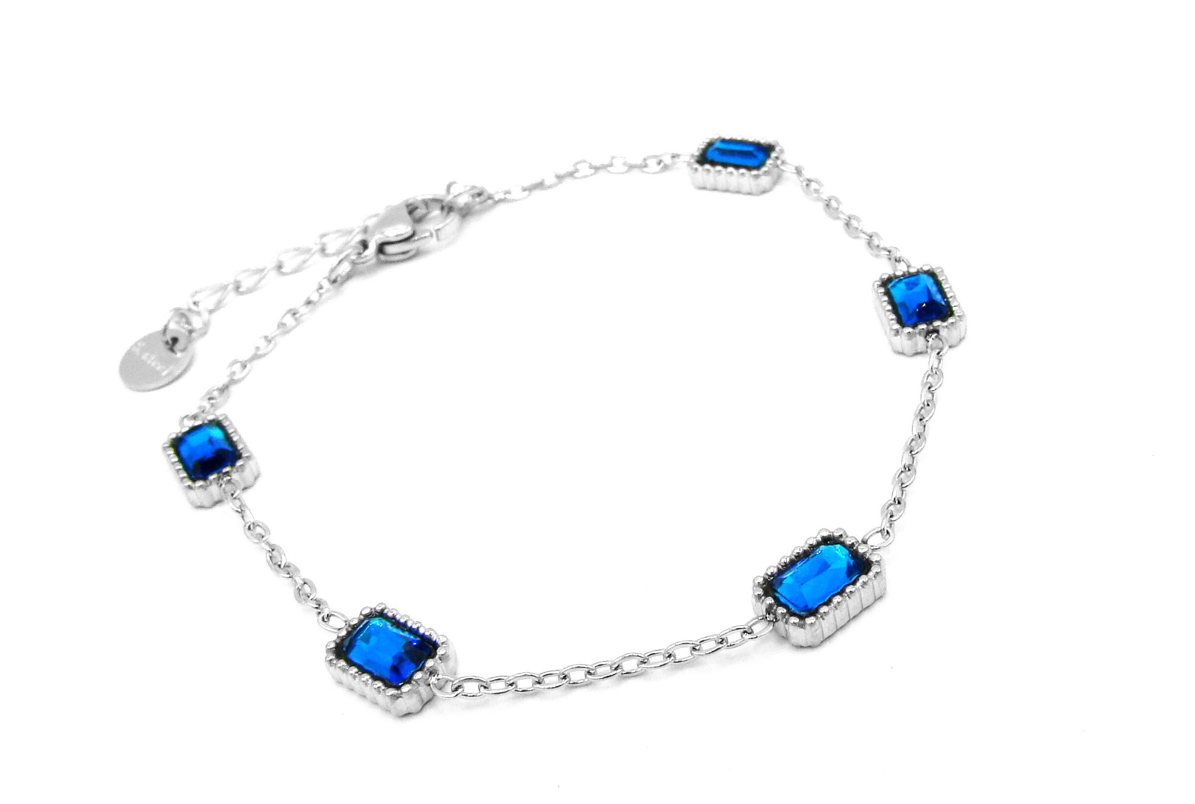 Steel Jewelry Náramek Chirurgická ocel MODRÝ JEMNÝ NR231251