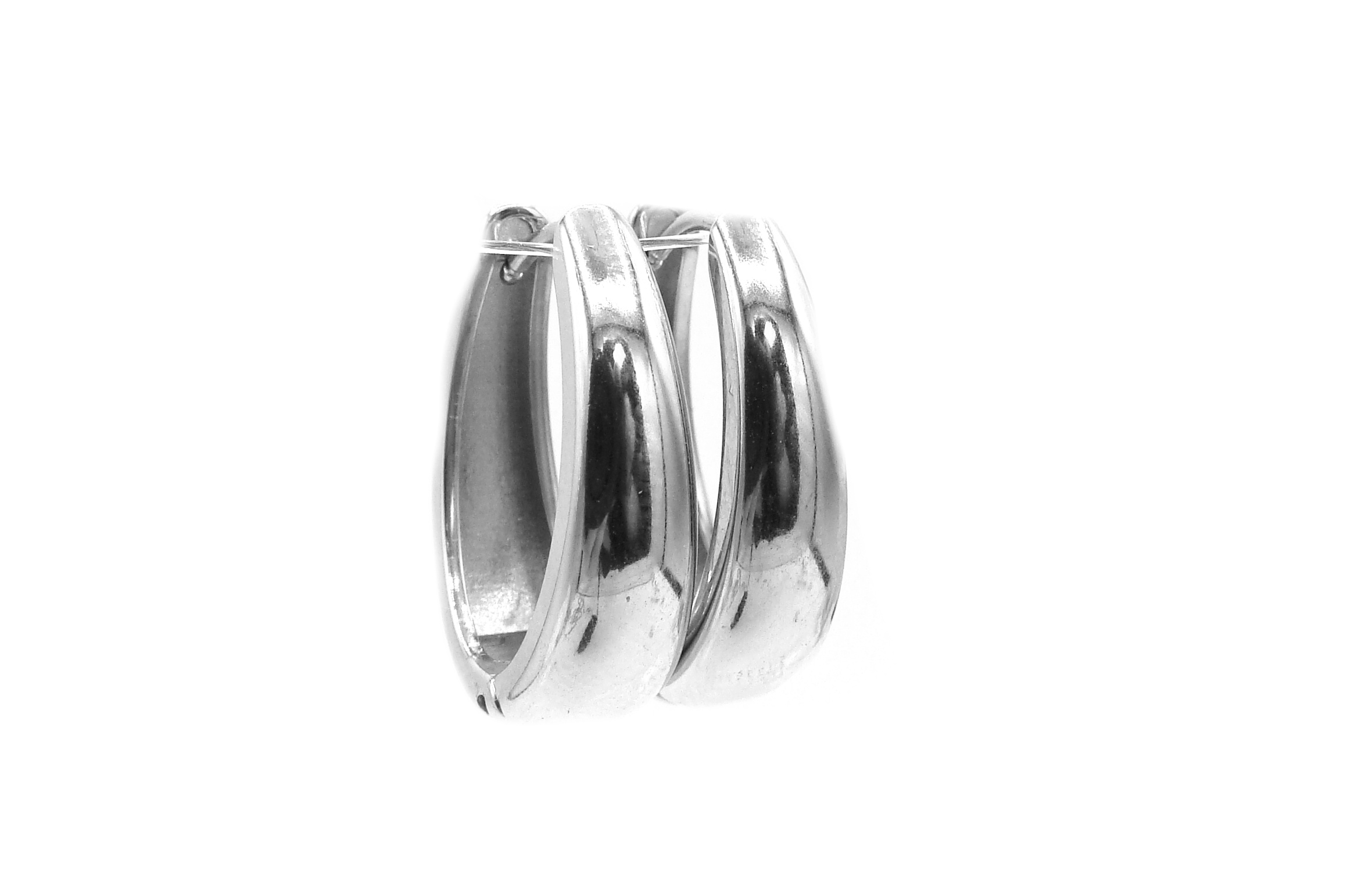 Levně Steel Jewelry Náušnice HLADKÉ OVÁLKY z chirurgické oceli NS231259