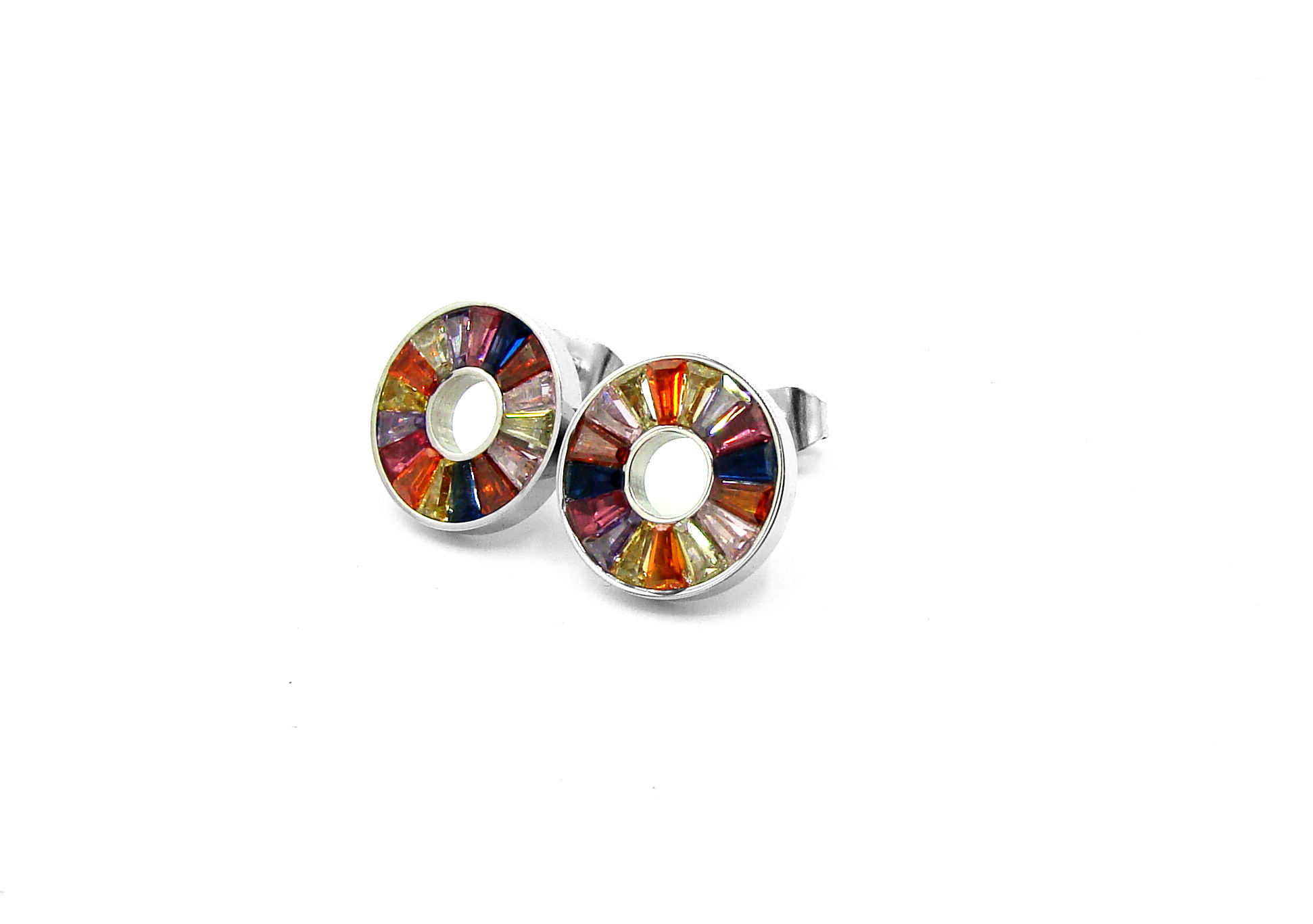 Levně Steel Jewelry Náušnice BAREVMÉ z chirurgické oceli NS240162