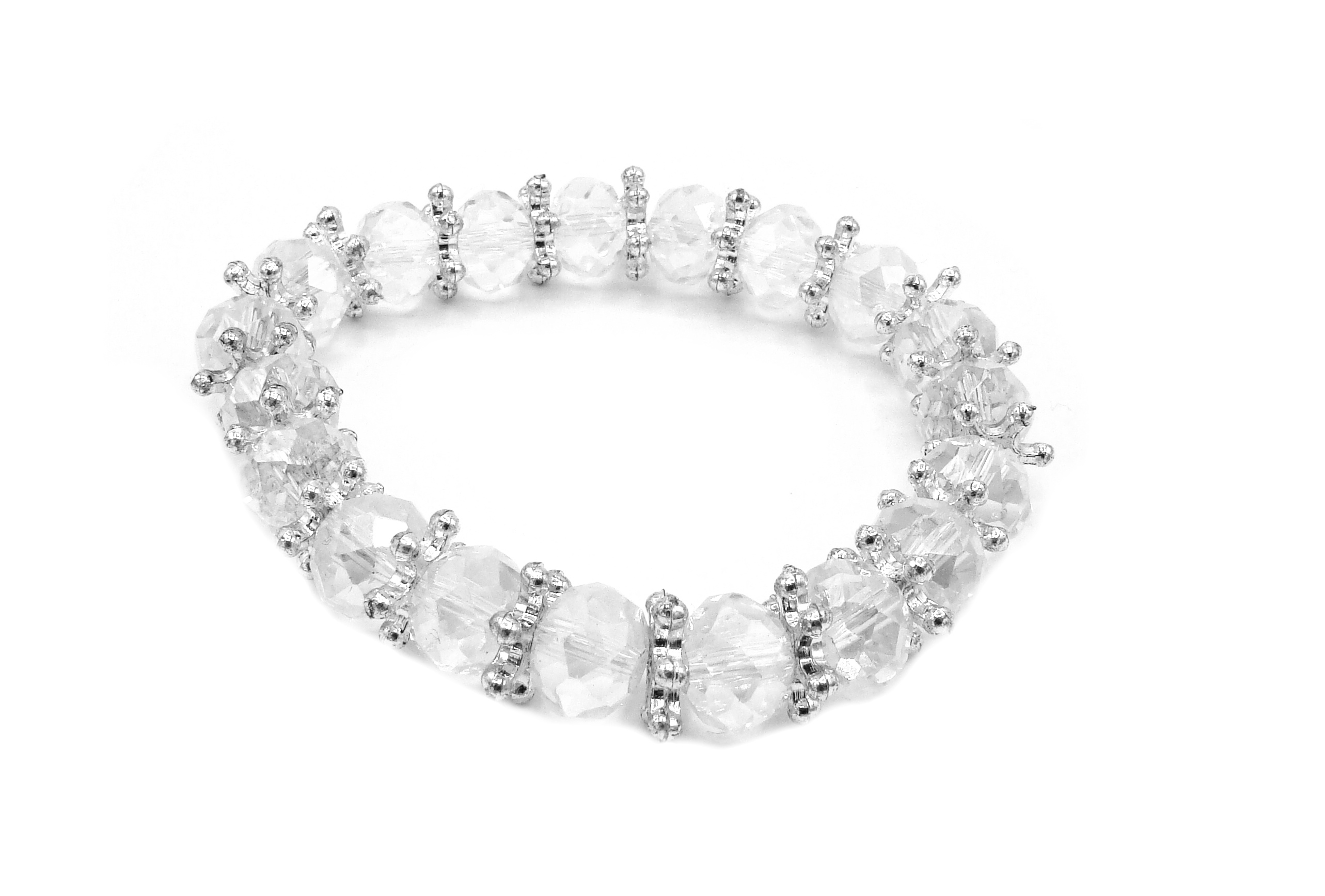Steel Jewelry Náramek BÍLÝ z bižuterie BNR240173