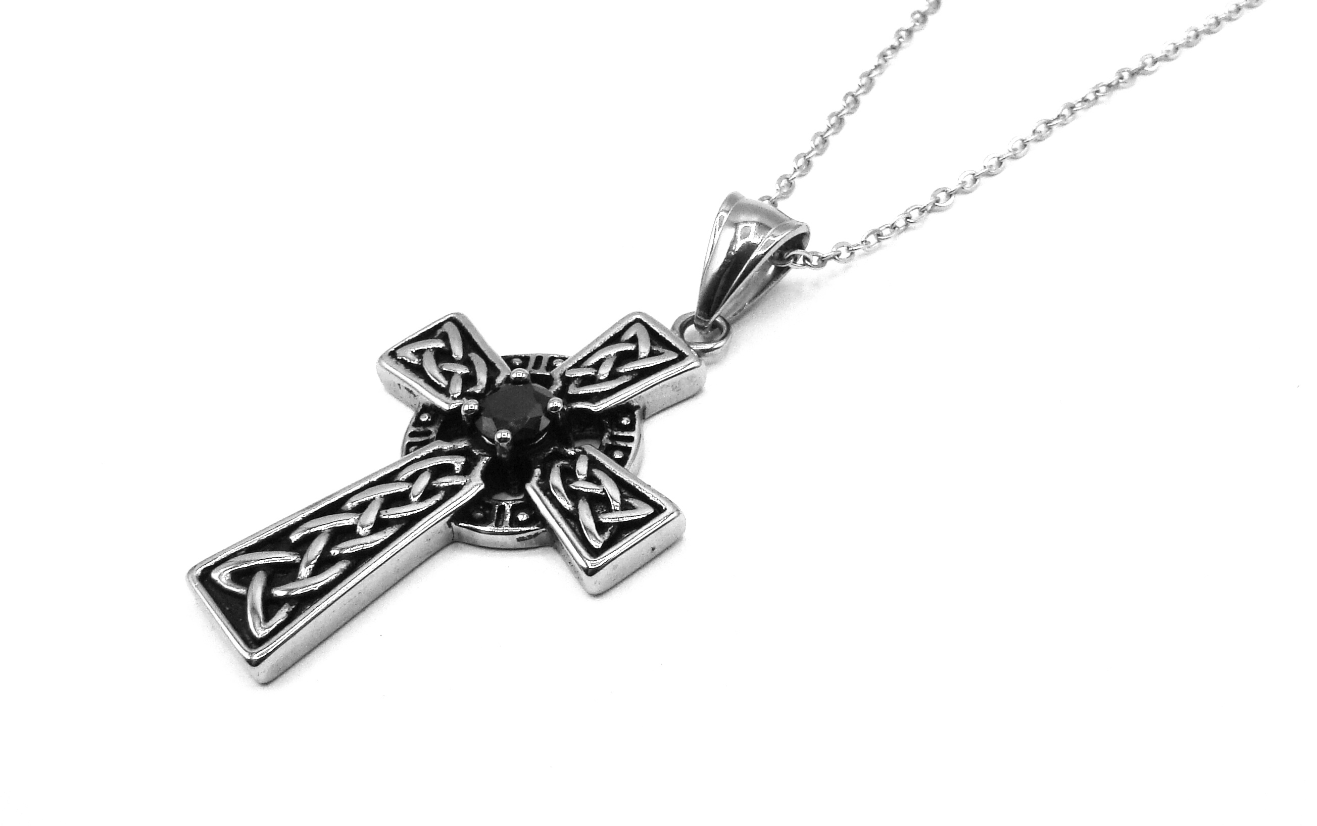 Steel Jewelry Řetízek a Přívěsek KELTSKÝ KŘÍŽ Chirurgická ocel NH240241