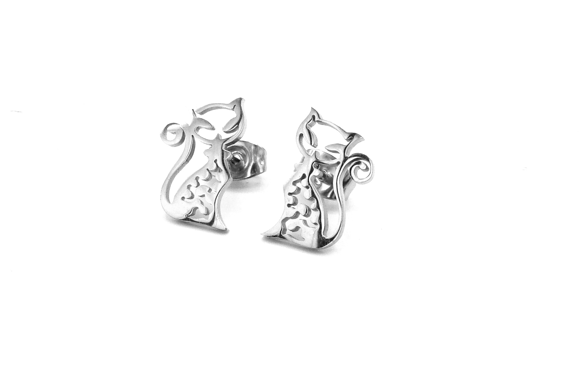 Steel Jewelry Náušnice KOČKYz chirurgické oceli NS240300