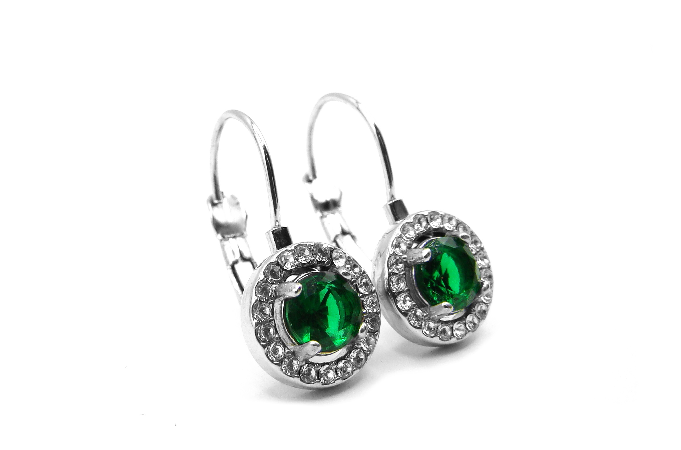 Steel Jewelry Náušnice ZELENÉ z Chirurgické oceli Dámské NS250144