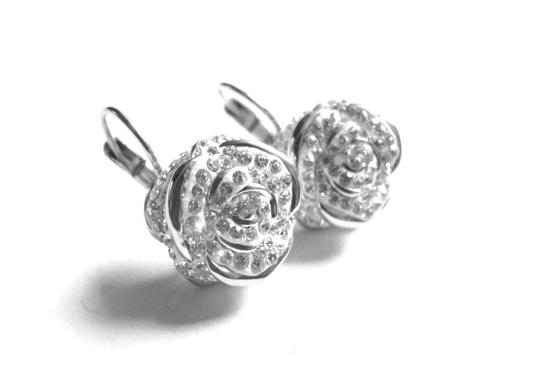 Steel Jewelry náušnice růže z chirurgické oceli NS090154