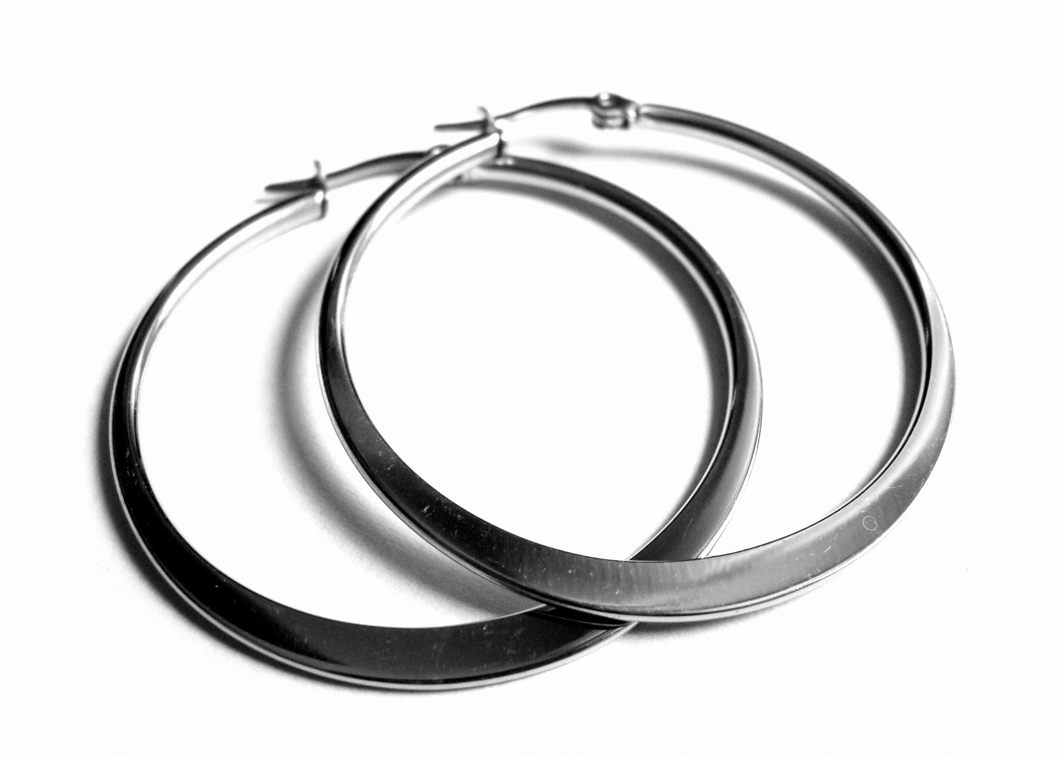 Steel Jewelry Náušnice kruhy 30 mm z chirurgické oceli NS151016