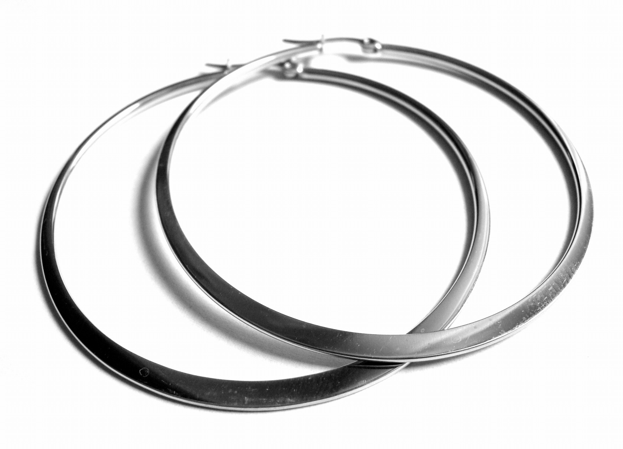 Steel Jewelry Náušnice kruhy 55 mm z chirurgické oceli NS141122