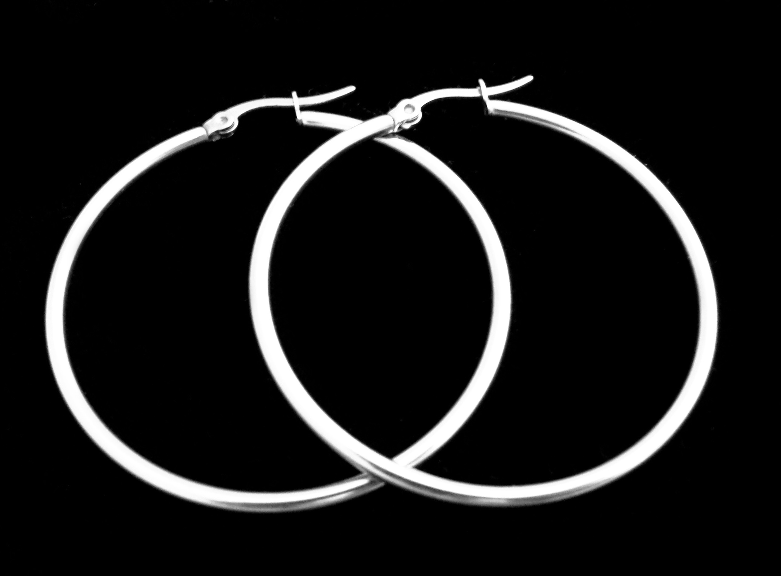 Steel Jewelry Náušnice kruhy 50 mm z chirurgické oceli NS141119