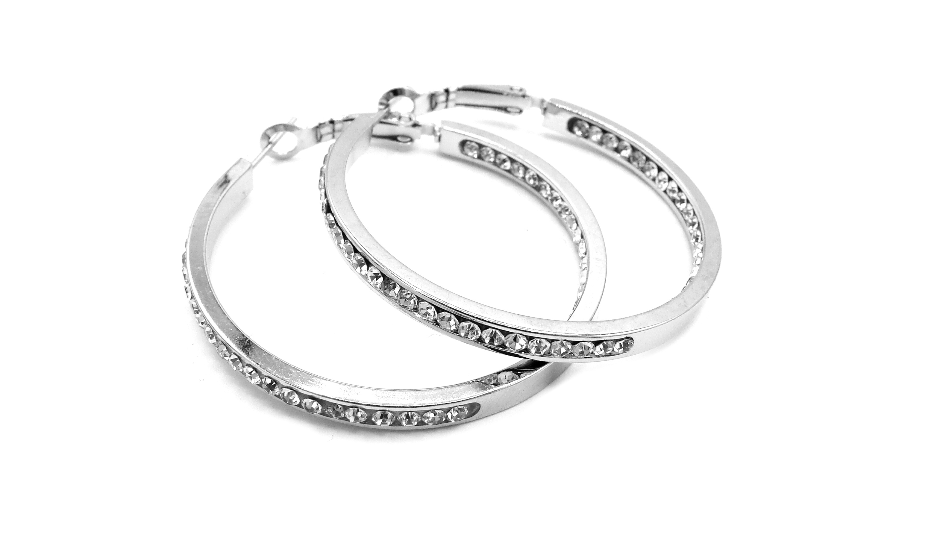 Steel Jewelry Náušnice kruhy 40 mm z chirurgické oceli NS090306