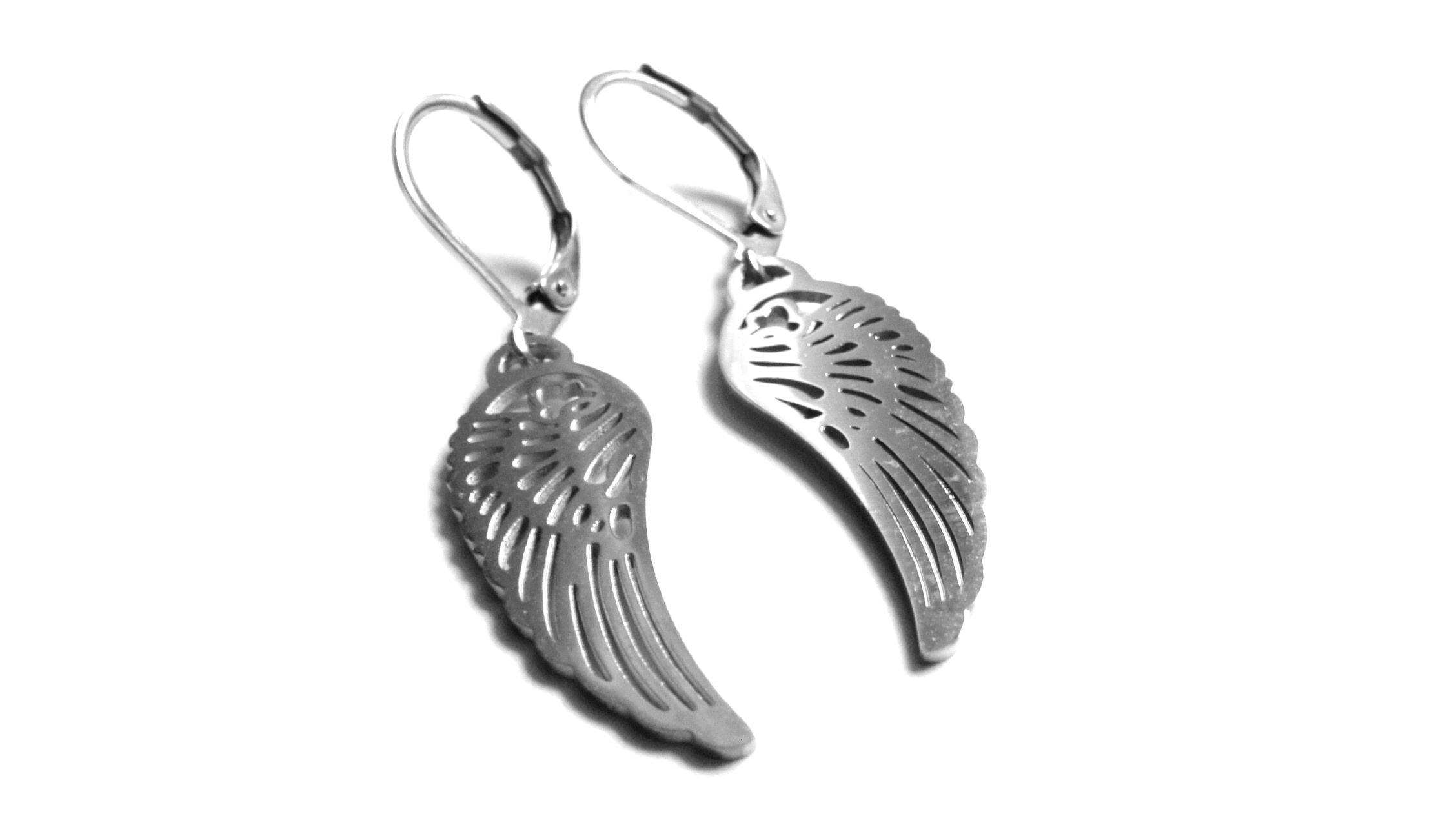 Steel Jewelry Náušnice andělská křídla z chirurgické oceli NS090407
