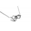 řetízek - náhrdelník - chirurgická ocel - propojené srdce