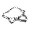 náramek - chirurgická ocel - srdce - dámský
