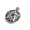 řetízek a přívěsek - náhrdelník - pentagram