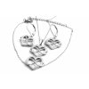 souprava - řetízek (náhrdelník) a náušnice - chirurgická ocel - srdce a nekonečno
