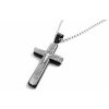 řetízek s přívěskem - kříž - chirurgická ocel