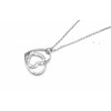 řetízek a přívěsek (náhrdelník) - chirurgická ocel - dvojité srdce