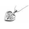 řetízek a přívěsek - chirurgická ocel - srdce a strom života