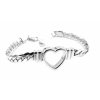 náramek - chirurgická ocel - srdce - dámský
