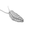 řetízek, přívěsek náhrdelník z chirurgické oceli pírko list