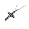 řetízek a přívěsek z chirurgické oceli kříž a lebky