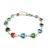 Dámský náramek barevné srdce z chirurgické oceli