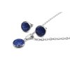 souprava náhrdelník náušnice z chirurgické oceli dámská souprava set modrá z chirurgické oceli