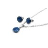 souprava náhrdelník náušnice z chirurgické oceli dámská souprava set modrá z chirurgické oceli
