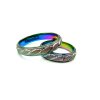 duhový snubní prsten z chirurgické oceli holografický prsten dámský pánský z chirurgické oceli
