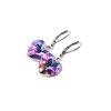 dámské náušnice swarovski srdce z chirurgické oceli swarovski srdce náušnice fialové chirurgická ocel