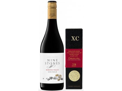 kvalitní víno Nine stones shiraz barossa a čokoláda na párování s vínem od OCENĚNÁVÍNAcz