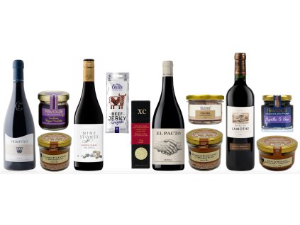 Vinný adventní kalendář s delikatesami červená OceněnáVína CZ