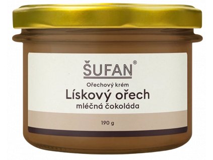 Lískový ořech s mléčnou čokoládou ořechové máslo, 190g, Šufan OceněnáVína CZ
