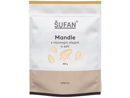 Mandle s olivovým olejem a solí, 200g, Šufan OceněnáVína CZ